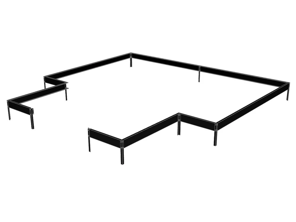 Fundering Garden Room 12.9 Zwart Gecoat - Afbeelding 1